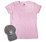 Image of Beretta Women's Cap &amp; T-shirt Large Roll-up Combo Grey/Pink