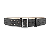 Image of DutyMan 2-1/4inch Plain Leather Sam Brown 4 Row Stitch Duty Belt With Nickel Buckle DTY-4011-42-9001
