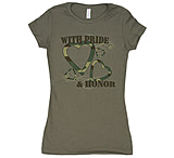 Image of Fox Outdoor Women's Cotton Tees, With Pride &amp; Honor / Olive Drab