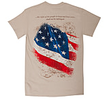 Image of Glock AA49005 2nd Amendment T-Shirt Tan Cotton/Polyester Short Sleeve