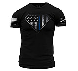 Image of Grunt Style Blue Line Crest T-Shirt - Men's