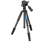 Image of Leofoto LX-224CT/SW-02 Reversible Travel Tripod for Binoculars w/ 2-Way Pan Head Kit
