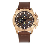 Image of Morphic M81 Series Chronograph Leather-Band Watch w/Date