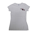 Image of Pistols and Pumps Bella Ladies Short Sleeve V-Neck T-Shirt w/ Logo