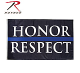Image of Rothco Honor &amp; Respect Thin Blue Line Flag