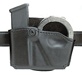 Image of Safariland 573 Concealment Magazine Holder, Paddle, Single w/Cuff Pouch - Carbon Fiber Look Black, Ambidextrous 573-83-651