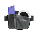 Image of Safariland 573 Concealment Magazine Holder, Paddle, Single w/Cuff Pouch - STX Plain Black, Right Hand 573-53-411