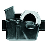 Image of Safariland 573 Concealment Magazine Holder, Paddle, Single w/Cuff Pouch - Plain Cordovan, Ambidextrous 573-83-062