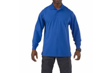 Image of 5.11 Tactical Professional Long Sleeve Polo - Men's, Extra Large, Regular, Academy Blue, 42056-692-XL
