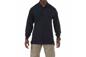 Image of 5.11 Tactical Professional Long Sleeve Polo - Men's, 3XL, Regular, Dark Navy, 42056-724-3XL