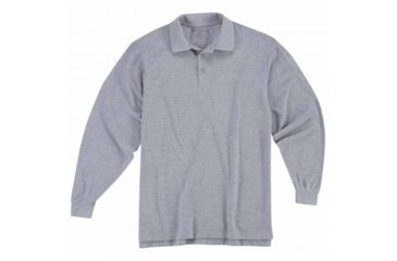 Image of 5.11 Tactical Professional Long Sleeve Polo - Men's, Extra Large, Tall, Heather Grey, 42056T-016-XL
