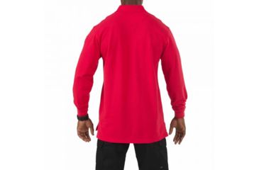 Image of 5.11 Tactical Professional Long Sleeve Polo - Men's, Large, Regular, Range Red, 42056-477-L