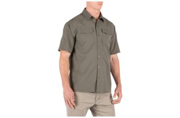 Image of 5.11 Tactical Freedom Flex Woven Short Sleeve Shirt - Men's, Ranger Green, 2XL, 71340-186-2XL