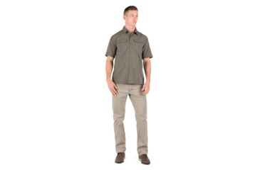 Image of 5.11 Tactical Freedom Flex Woven Short Sleeve Shirt - Men's, Ranger Green, 2XL, 71340-186-2XL