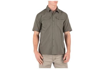 Image of 5.11 Tactical Freedom Flex Woven Short Sleeve Shirt - Men's, Ranger Green, 2XL, 71340-186-2XL