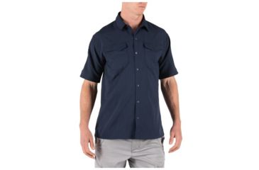 Image of 5.11 Tactical Freedom Flex Woven Short Sleeve Shirt - Men's, Peacoat, 2XL, 71340-787-2XL