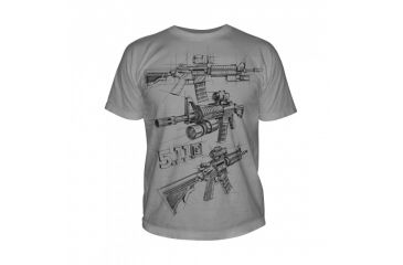 Image of 5.11 Tactical Logo T Shirt Sleeve Ar Sketch, Cinder, XXL 41006CD-089-XXL