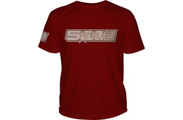 Image of 5.11 Tactical Logo TShirT Shirt Sleeve Gunmetal, Cardinal, L 41006BV-470-L