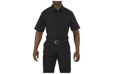 Image of 5.11 Tactical Stryke PDU Men Short Sleeve Shirt, A Class, 2XL, Regular, Black, 71037ABR-019-2XL-R