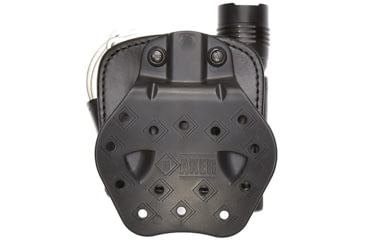 Image of Aker Leather Model 618 D.M.S. Flashlight And Handcuff Cases, Right, Snap, Plain, Black, A618BPR