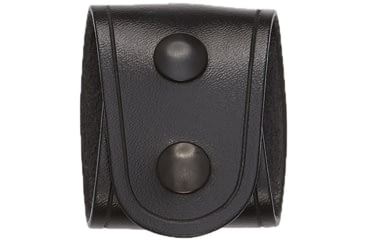Image of Aker Leather Model 532 Extra Wide Deluxe Belt Keeper, Nickel Snaps, Plain, Black, A532-BP