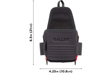 Image of Allen Competitor Single Box Molded Shell Carrier, Heather Gray/Red, 4.3 in x 8.3 in x 2.5 in, 8319