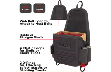 Image of Allen Competitor Single Box Molded Shell Carrier, Heather Gray/Red, 4.3 in x 8.3 in x 2.5 in, 8319
