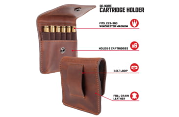 Image of Allen Del Norte Leather Belt Loop Cartridge Holder, Brown, 8513