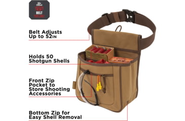 Image of Allen Rival Shell Bag, 52in Waist Belt, Caramel Brown, Double Compartment, 8332