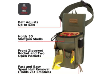 Image of Allen Triumph Rip-Stop Shell Bag, 52in Waist Belt, Olive Green, Double Compartment, 8328