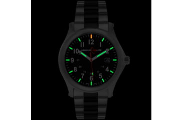 Image of Armourlite Field Series AL101-BLK Swiss Made Tritium Illuminated Watch with Shatterproof Armourglass, Raw Steel Case, Black Dial, 42mm, AL101-BLK
