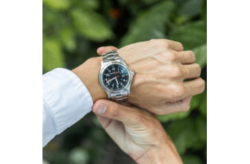 Image of Armourlite Field Series AL101 Swiss Made Tritium Illuminated Watch with Shatterproof Armourglass, Raw Steel Case, Black Dial, 42mm, AL101