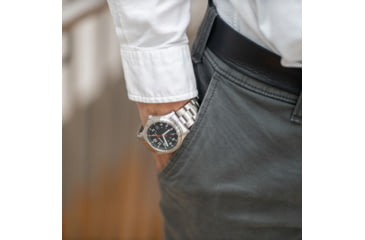 Image of Armourlite Field Series AL101 Swiss Made Tritium Illuminated Watch with Shatterproof Armourglass, Raw Steel Case, Black Dial, 42mm, AL101