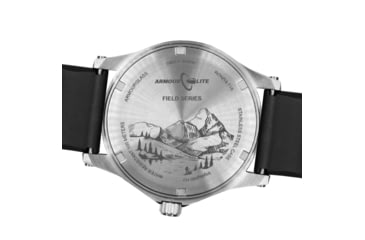 Image of Armourlite Field Series AL131 Swiss Made Tritium Illuminated Watch with Shatterproof Armourglass, Raw Steel Case, Black Dial, 42mm, AL131