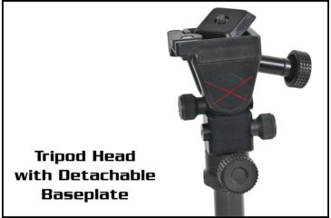 Image of Ashbury Precision Ordnance TACT3, Accupoint Compact Tactical Tripod w/Detachable Base Plate, Tactical Gray 600-41V-0007-00
