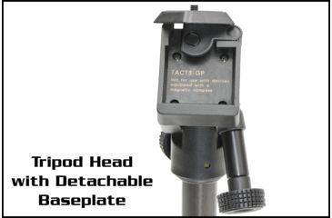 Image of Ashbury Precision Ordnance TACT3-GP, General Purpose Compact Tactical Tripod w/Detachable Base Plate, Tactical Gray 600-41V-0004-00