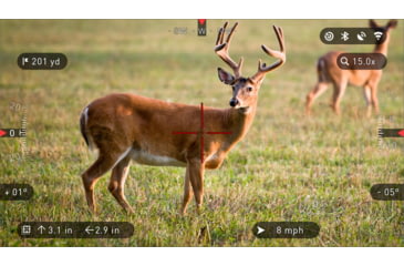 Image of ATN Laser Ballistics 1000 Rangefinder w/ Bluetooth, Ballistic Calculator and Shooting Solutions App, Black, LBLRF1000B