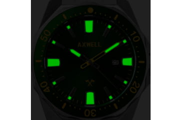Image of Axwell Bracelet Watch w/ Date, Green, AXWAW107-5, Green, One Size, AXWAW107-5