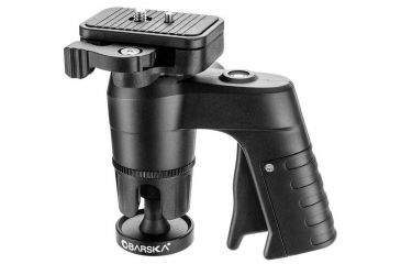 Image of Barska Pistol Grip Tripod Head, 360 Degree Positioning Range, Black, Outer Size 4.5in x 4.5in x 2.5in AF12546