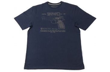 Image of Beretta Anniversary Pistol T-Shirt,Eclipse Blue, TS421T09620504