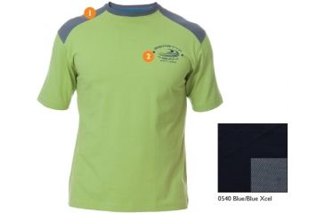 Image of Beretta Cotton and Mesh Shooting T-Shirt, Blue/Blue Xcel, 3XL TSB572380540XXXL
