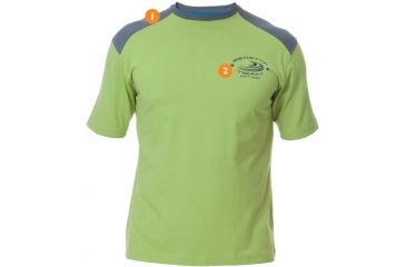 Image of Beretta Cotton and Mesh Shooting T-Shirt, Gray/Green, Small TSB57238075PS