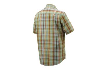 Image of Beretta Mens Drip Dry Button-Down Short Sleeve Shirt,Green/Bordeaux,2XL LU52007517075GXXL