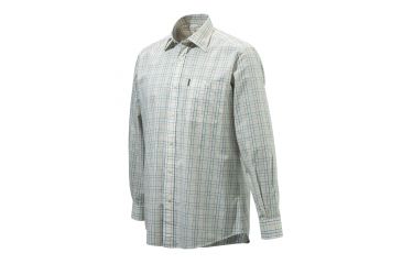 Image of Beretta Mens Drip Dry Plain Shirt,White/Check,Large LU53007517011CL