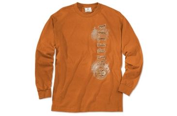 Image of Beretta Mens Trident Graphic Long Sleeve Shirt, Orange, Large TS7370850423L