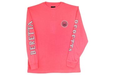 Image of Beretta T-Shirt Double Logo Long Sleeve, Pink, 3XL TS71729434XXXL