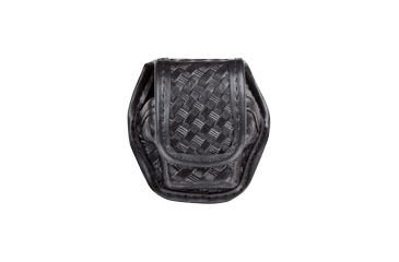 Image of Bianchi 7935 EDW Basketweave Black Single Pouch w/ Hidden Snap for Taser X26 Cartridge