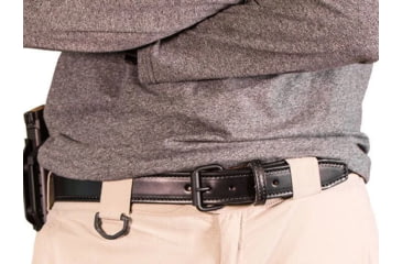 Image of Bigfoot Gun Belts Untamed Series 1.5in Wide Leather 14oz Gun Belt w/ Steel Core - Men's, 28in, Black, Flat Black Buckle, GB14C-28-BL-FB