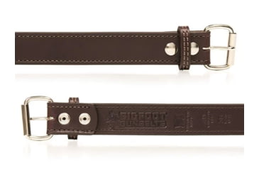 Image of Bigfoot Gun Belts Gun Belt 14oz Steel Core - 34 Inch - Brown - Stainless Steel - GB14C-34-BR-SS