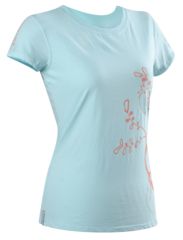 Image of Black Diamond Biner Flower T-Shirt - Women's-Aruba Blue-Large